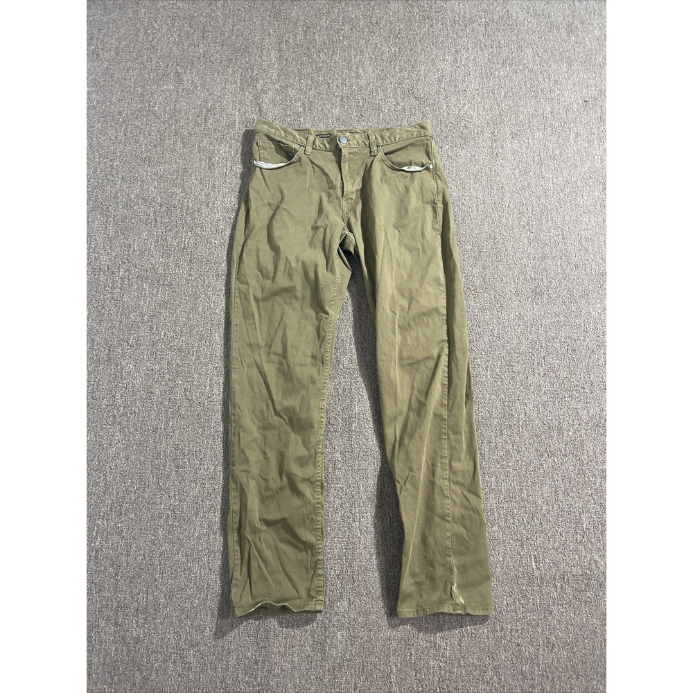 Michael Kors Grant Classic Fit Khaki Green Jeans Mens 32x32 Cotton Stretch Pants